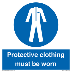 Protective clothing must be worn